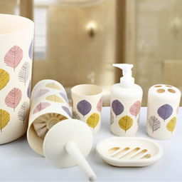 埃斯派爾浴室洗漱用品塑料六件套 天貓26元包郵，立減超值購(gòu)